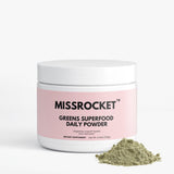 Missrocket best greens powder designed to promote gut health, natural energy, and glowing skin