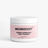 Missrocket greens superfood daily powder blended to support energy, digestion, and overall wellness