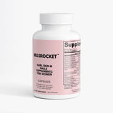 Missrocket hair, skin, and nails supplement designed to support strength, hydration, and natural beauty