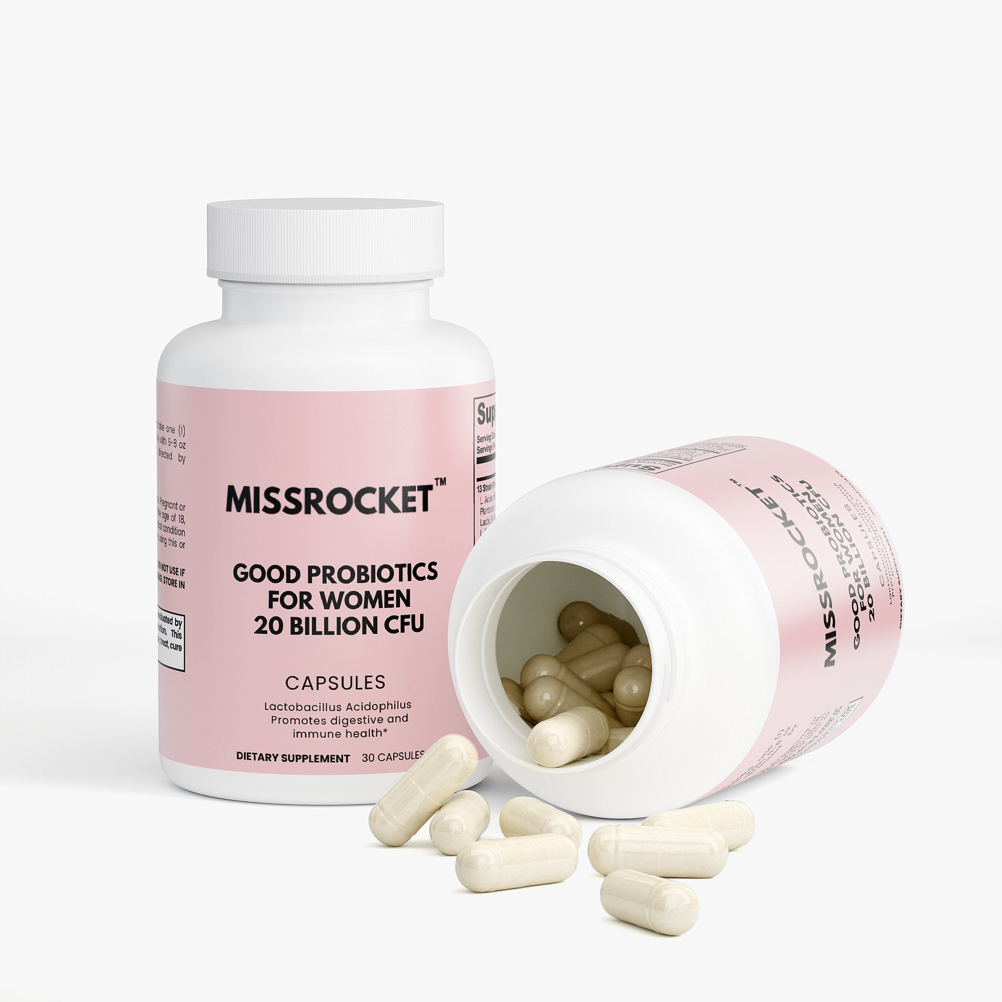 Missrocket women’s probiotic blend crafted to promote healthy digestion and vaginal flora balance